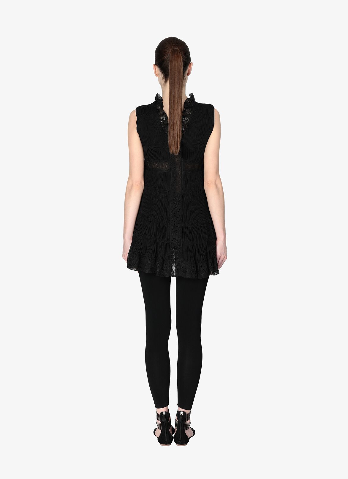 SLEEVELESS DRESS CHERUBIN BLACK ALAÏA BLACK SLEEVELESS DRESS CHERUBIN BLACK